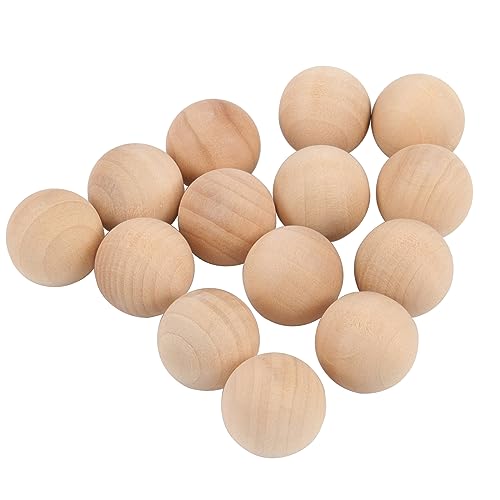 ZOENHOU 200 PCS 1 Inch 25mm Wooden Balls, Unfinished Natural Wooden Round Ball Wood Craft Balls Small Wooden Balls for Crafts and DIY Projects