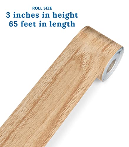 Carson Dellosa Grow Together 65 Ft Straight Light Wood Bulletin Board Borders, Classroom Borders for Bulletin Board, White Board, Cork Board, and Carson Dellosa Education