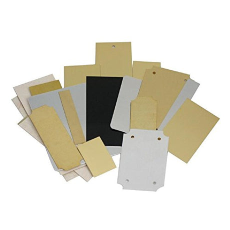 Engraving Plate Assortment - 20 Piece Aluminum and Brass Stamping Custom Engraving Plates