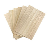 6 Pieces Veneered MDF Double Sided Paulownia Wood,MDF Core,6.4mm 1/4th Inch, 7" x11" Rectangle Slice, Unfinished Wooden Canvas Boards Signs for Cregugua