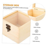 Holibanna 2pcs Box Wooden Storage Box Jewelry Container Wooden Treasure Containers Jewelry Organizer Clear Earring Display Holder Earring Gift Boxes Holibanna