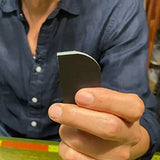 KAKURI Leather Corner Punch Tool 9mm Made in Japan, Professional Leather Cutter Knife Half-Round U Gouge, Sharp Japanese Carbon Steel Blade KAKURI