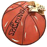 Basketball Cutout Unfinished Wood Sports Theme Locker Room Kids Room School Door Hanger MDF Shape Canvas Style 1 (12") Diverse Woodworking