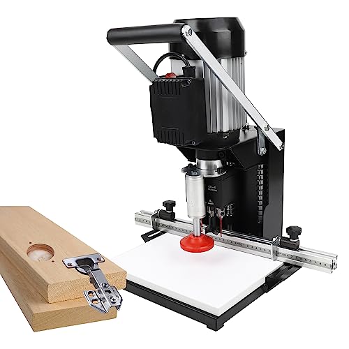 Hinge Drilling Machine, 110V Hinge Boring Machine, Portable Hand-Held Drilling Equipment, Woodworking Hole Drilling Puncher Equipment, Drill Model: - WoodArtSupply