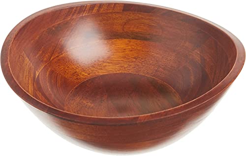 Lipper International Cherry Finished Wavy Rim Beechwood Serving Bowl for Fruits or Salads, Matte, Small, 7.5" x 7.25" x 3", Single Bowl, 30.43Fl oz - WoodArtSupply