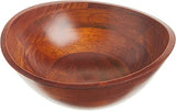 Lipper International Cherry Finished Wavy Rim Beechwood Serving Bowl for Fruits or Salads, Matte, Small, 7.5" x 7.25" x 3", Single Bowl, 30.43Fl oz Lipper International
