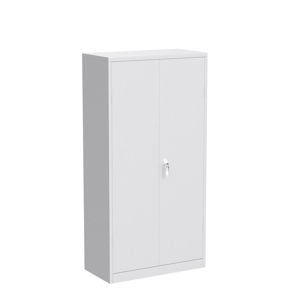 INTERGREAT White Metal Storage Cabinet Locking Steel Storage Cabinet with 4 Adjustable Shelves 72”H×36”W×18”D Tall Metal Utility Storage Cabinet 2 - WoodArtSupply