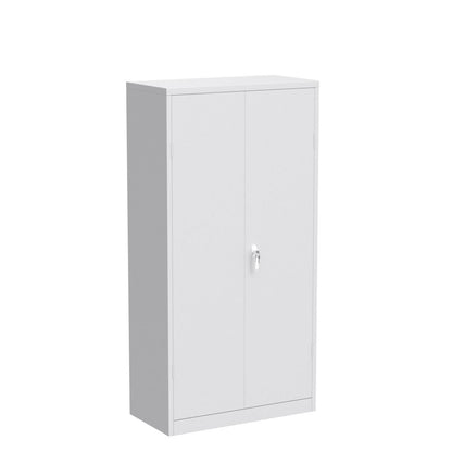 INTERGREAT White Metal Storage Cabinet Locking Steel Storage Cabinet with 4 Adjustable Shelves 72”H×36”W×18”D Tall Metal Utility Storage Cabinet 2 - WoodArtSupply