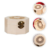 Zerodeko 3 Pcs Gift Box Earring Organizer for Women Wood Tea Storage Case Unfinished Wood Ring Chest for Tea Bag Wood Trinket Cube Tea Cake Brick Zerodeko