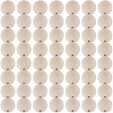 HAKZEON 25mm 300 PCS Natural Wooden Beads for Crafts, Round Spacer Unfinished Loose Wood Beads Set for Assorted Jewellery Making, Garland, Home HAKZEON
