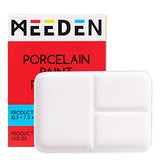 MEEDEN Ceramic Artist Paint Palette, Rectangle Porcelain Watercolor Palette, 10'' × 7'' Ceramic Mixing Tray for Gouache, Watercolor, Acrylic Painting MEEDEN