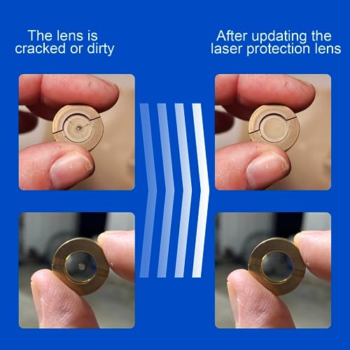 Dofiki 14mm Replacement Laser Lens for D1 Pro, M1, P20 V35 Plus Series Laser Engraver, Lower Protective Lenses, Coated Mineral Crystal 14mm Lens for Dofiki