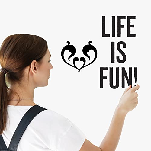 UCEC Black Removable Vinyl for Cricut Maker 3 Cricut Explore 3, Matless Cutting 13'' × 15 ft Matte Black Adhesive Vinyl Roll for Stickers Decals DIY UCEC