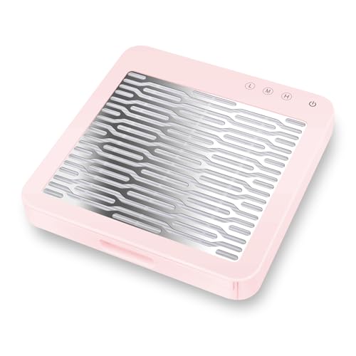 AONOLOVO Nail Dust Collector, Adjustable Suction, Powerful Nail Vacuum Fan Dust Collector Manicure Machine, Dust Collector Nail Tech Salon Use, Pink AONOLOVO