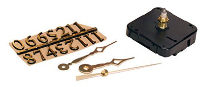 Walnut Hollow 3 Piece Clock Kit for 1/4-inch Surfaces, Use to Repair or Design your Own Clock , Gold - WoodArtSupply