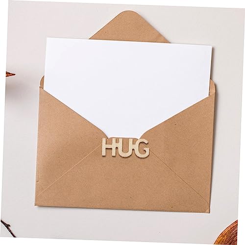 COOPHYA 100pcs DIY Wood Crafts Decorative Wood Hug DIY Wood Cutouts Wedding Table Confetti Wooden Table Scatter Unfinished Wood Crafts Wedding Favors COOPHYA