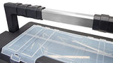 BIG RED A5519BR Torin 19" Stainless Steel and Plastic Portable Storage Tool Box Organizer with Metal Lock, Multiple Compartments, Clear Lid and BIG RED