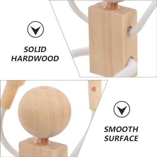 Tofficu Wooden Peg Dolls Unfinished Wood Robot 4pcs DIY Mini People Doll with Flexible Joint Wood Painting Figures Kids Educational Toys for Craft Tofficu