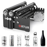 ORTUR Laser Rotary Roller, 360° Laser Engraver Y-axis Rotary Module for Engraving Cylindrical Objects Cans, 7 Adjustment Diameters, Min to 8mm, Ortur