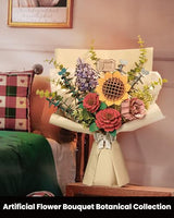 3D Wooden Puzzles Flower Bouquet Model Kit Building Set For Adults, Wooden Flowers Building Toy Botanical Collection, Creative Gift Ideas for Home Wowood