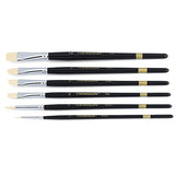 Transon Paint Brush Set 6pcs Art Painting Flexible Bristle for Acrylic Watercolor Gouache Oil Leather Canvas and Face Painting TRANSON