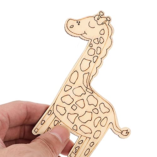 Sewroro 40pcs Graffiti Animal Wood Piece Craft Ornaments Unfinished Wood Ornaments Forest Animal Wood Cutouts Balsa Wood Craft Wood DIY Crafts Wood Sewroro