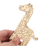 Sewroro 40pcs Graffiti Animal Wood Piece Craft Ornaments Unfinished Wood Ornaments Forest Animal Wood Cutouts Balsa Wood Craft Wood DIY Crafts Wood Sewroro
