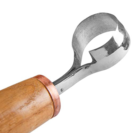 STAMESKY Wood Carving Scorp Knife | Round Carving Tool for Spoons, Bowls, and Cups | Spoon Bowl Carving Tools | Wood Carving for Beginners | Oak Wood STAMESKY