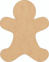 Unfinished Wood Gingerbread Man 8" Cutout, Paintable MDF 1/8" Food Craft Shape NEXTCraft