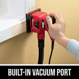 SKIL 7292-02 2.0 Amp 1/4 Sheet Palm Sander with Pressure Control , Red Skil
