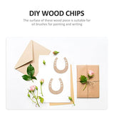 Sewroro 24pcs Horseshoe Shape Wood Cutouts for Crafts Unfinished Wooden Horseshoes DIY Painting Discs Slices Small Cowboy Party Decorations Sewroro