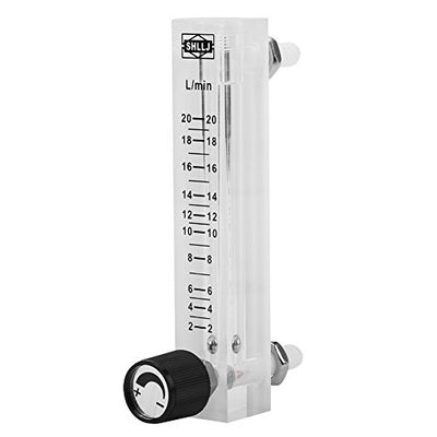 LZQ-7 Flowmeter 2-20LPM Acrylic Air Gas Flowmeter with Control Valve for Measuring Controlling Gas Flow