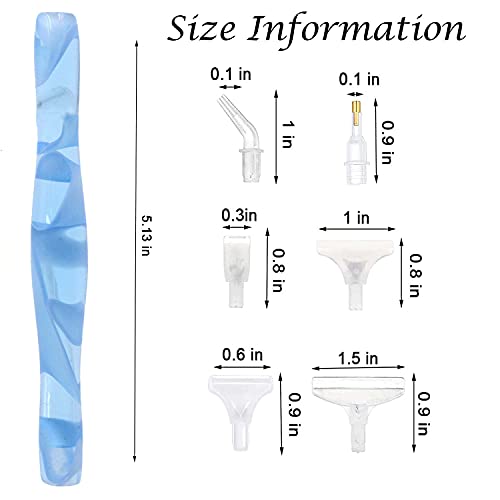 Diamond Painting Pen,Diamond Art Pen,Resin 5D Diamond Painting Pen Kit Tool Accessories Stylus Drill Pen for Diamond Painting Nail Art Cross Stitch Praise V Do