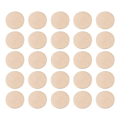 Milisten 50 Pcs Wooden Log Slices Tree Graffiti Wood Slabs Wooden Round Shape Unfinished Wood Shapes Craft Blank Plaque Wedding Decor Round Wood Milisten