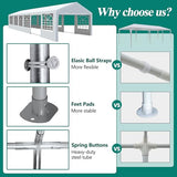 GARTOO 20' x 40' Heavy Duty Canopy Party Tent & Carport - Outdoor Wedding Gazebo with 4 Sand Bags, Event Shelter Canopy for Outdoor Event, Wedding, GARTOO