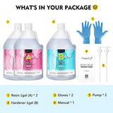 Magicfly Deep Pour Epoxy Resin 2-4 Inch, 3 Gallon Epoxy Resin Kit with Pump, Art Casting Resin for River Table Tops, Bar Top, Wood, 2:1 Crystal Clear Magicfly