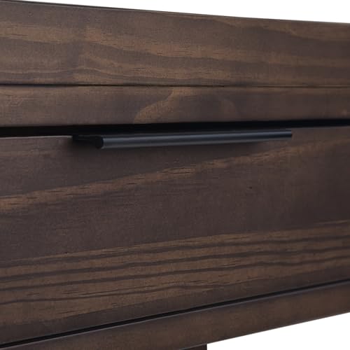 SIMPLIHOME Hollander SOLID WOOD 60 inch Wide Home Office Desk, Writing Table, Workstation, Study Table Furniture in Warm Walnut Brown with 2 Drawers SIMPLIHOME