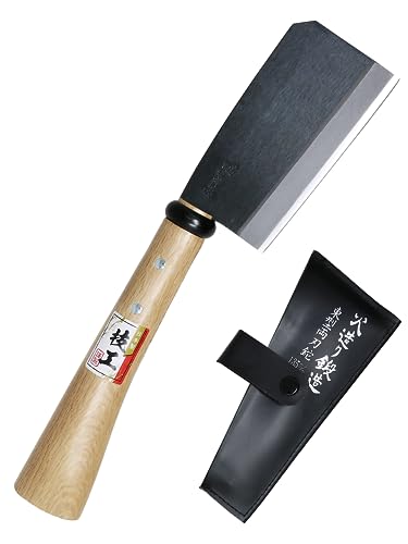 KAKURI Japanese NATA Small Hatchet Tool 5.3" [Double Bevel] Made in Japan, Japanese Wood Splitting Axe for Firewood KAKURI