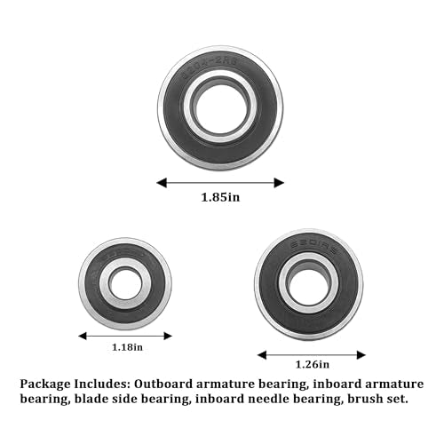 RM870 RM871 RM872 Motor Armature Bearing Set for Sears Craftsman 137.XXXXXX Series Motorized Motor Rebuild Kit 10" Table Saws