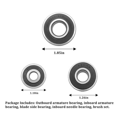 RM870 RM871 RM872 Motor Armature Bearing Set for Sears Craftsman 137.XXXXXX Series Motorized Motor Rebuild Kit 10" Table Saws