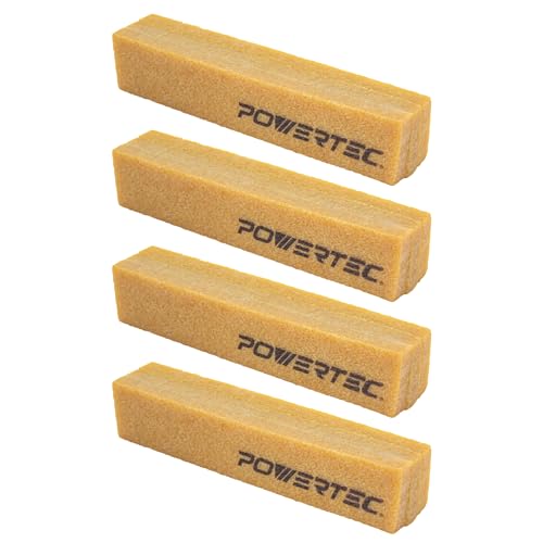 POWERTEC 71002-P4 Abrasive Cleaning Stick for Sanding Belts & Discs | Natural Rubber Eraser - Woodworking Shop Tools for Sanding Perfection, 4 PK - WoodArtSupply