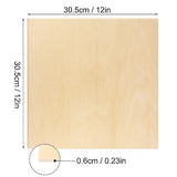 18 PCS 12 Inch Square Basswood Board, Thickness 1/4 Inch (6 mm), Basswood Sheets, balsa Wood Sheet,Plywood Sheets for Laser, CNC Cutting, Wood GNIEMCKIN