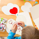 Whaline 10Pcs 16 Inch Valentines Wooden Heart Cutouts Large Unfinished Heart Wood Sign Craft Ornament Blank Wood Slices for Valentine's Day Wedding Whaline