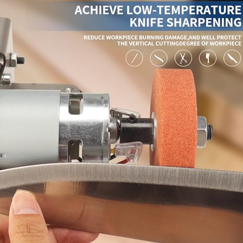SI FANG Electric Mini Belt-Sander Polishing-Sharpening - Portable Sanding Machine Mini Bench Grinder Kit, 7 Speed Knife Sharpener for Making SI FANG
