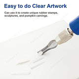 Falling in Art Carving Blocks Stamp Making kit, Linoleum Blocks Printing Kit with 6 Shaped Blades Cutting Tool,12 Pack Rubber Carving Blocks and 3 Falling in Art