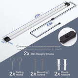 Bbounder 10 Pack Linkable LED Utility Shop Light, 4400 LM, 6500K Cool Daylight, 4 FT, 48 Inch Integrated Fixture for Garage, 40W Equivalent 250W, BBOUNDER