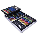 RoseArt Premium 146 Piece Art Set, Fold-out Metal Artist Case & Drawing Kit with Color Pencils, Oil Pastels, Acrylic Paints, Watercolor Cakes, Sketch RoseArt