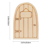 Happyyami 20pcs Fairy House Door Unfinished Wood Slices Garden Fairy Door miniture House Furniture Miniature elf Door Fairy Ornament DIY Craft Happyyami