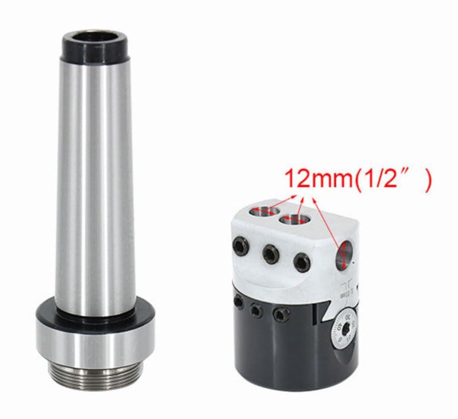 9-Piece 1/2" Carbide Boring Bar Set with 2" Boring Head & R8 Shank for Boring Milling Machines Mefape