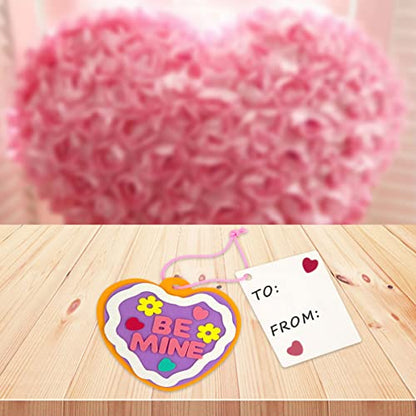 Valentines Day Foam Heart Crafts Kit in Bulk for Kids Classroom Exchange Gifts Party Favor Valentines Day Craft 12Pcs